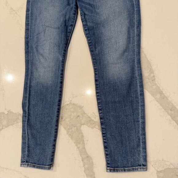 7 For All Mankind High Waist Ankle Skinny Denim Jeans Women’s 28 Blue Button Fly - Picture 2 of 9